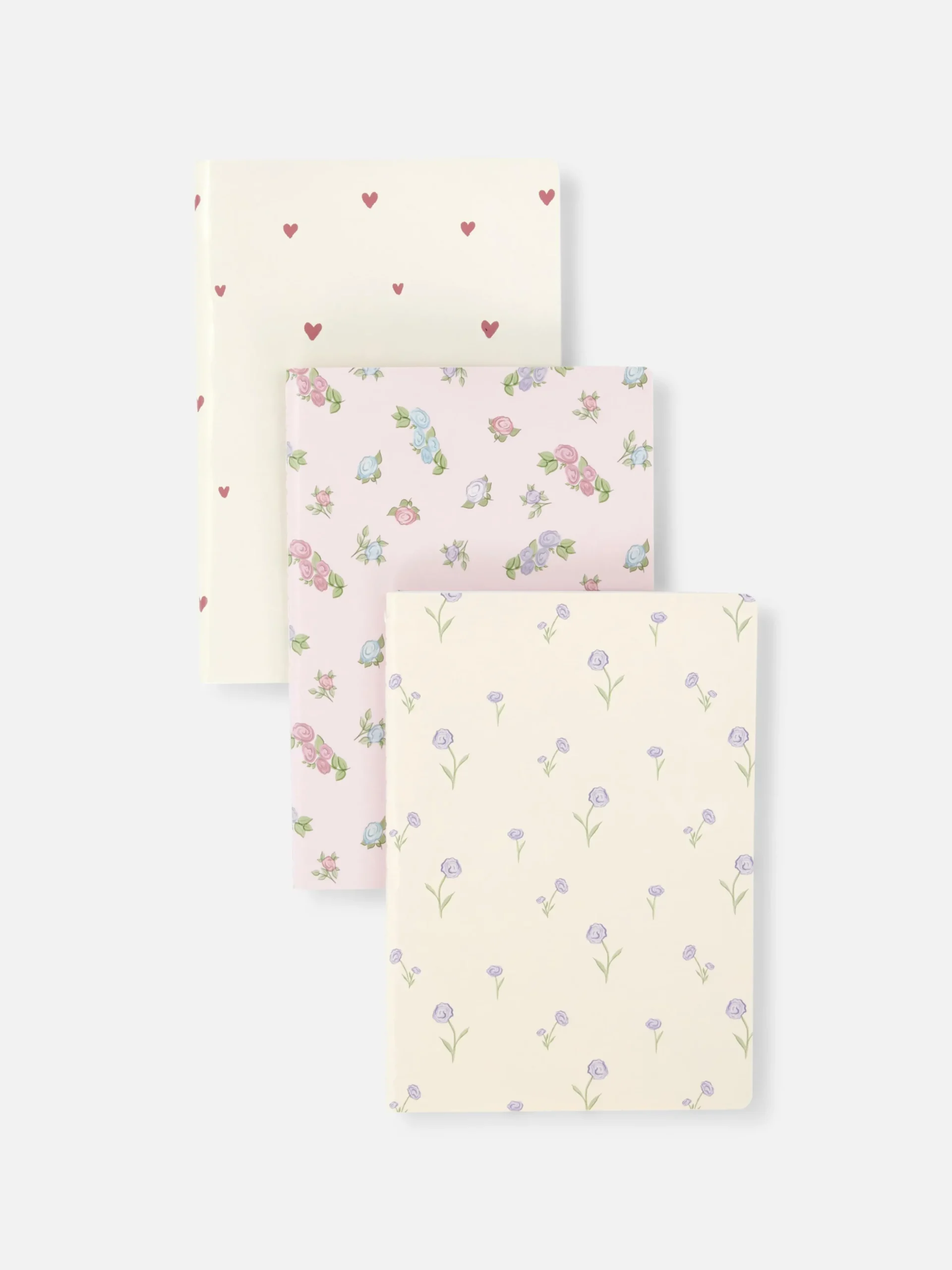 A5 Notitieboekje Met Bloemen, Set Van 3