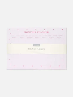 A4-maandplanner Met Hartpatroon