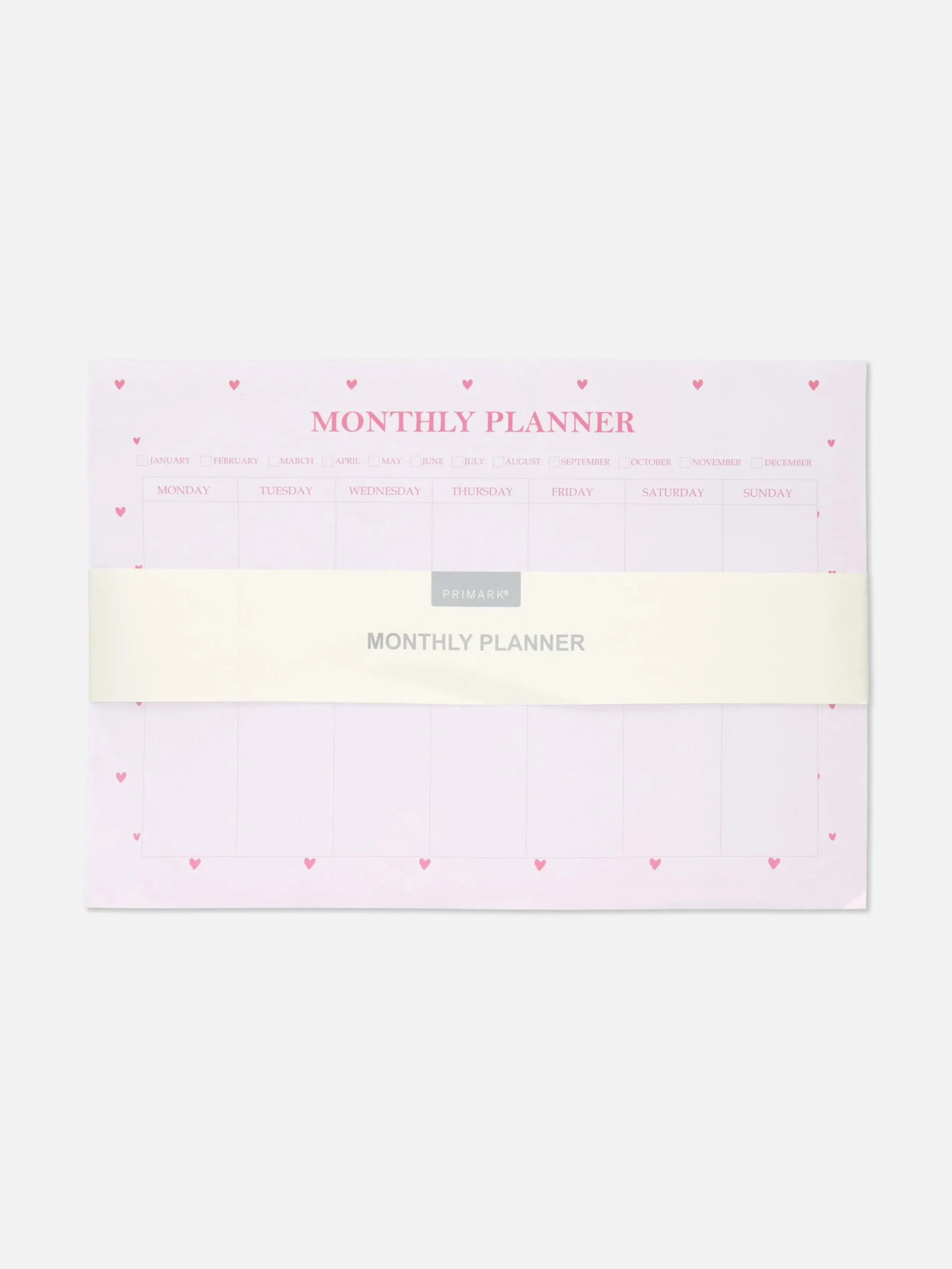 A4-maandplanner Met Hartpatroon