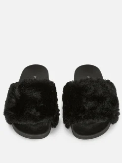 Badslippers Van Imitatiebont