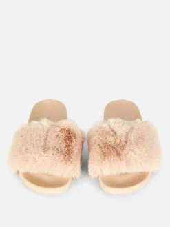 Badslippers Van Imitatiebont