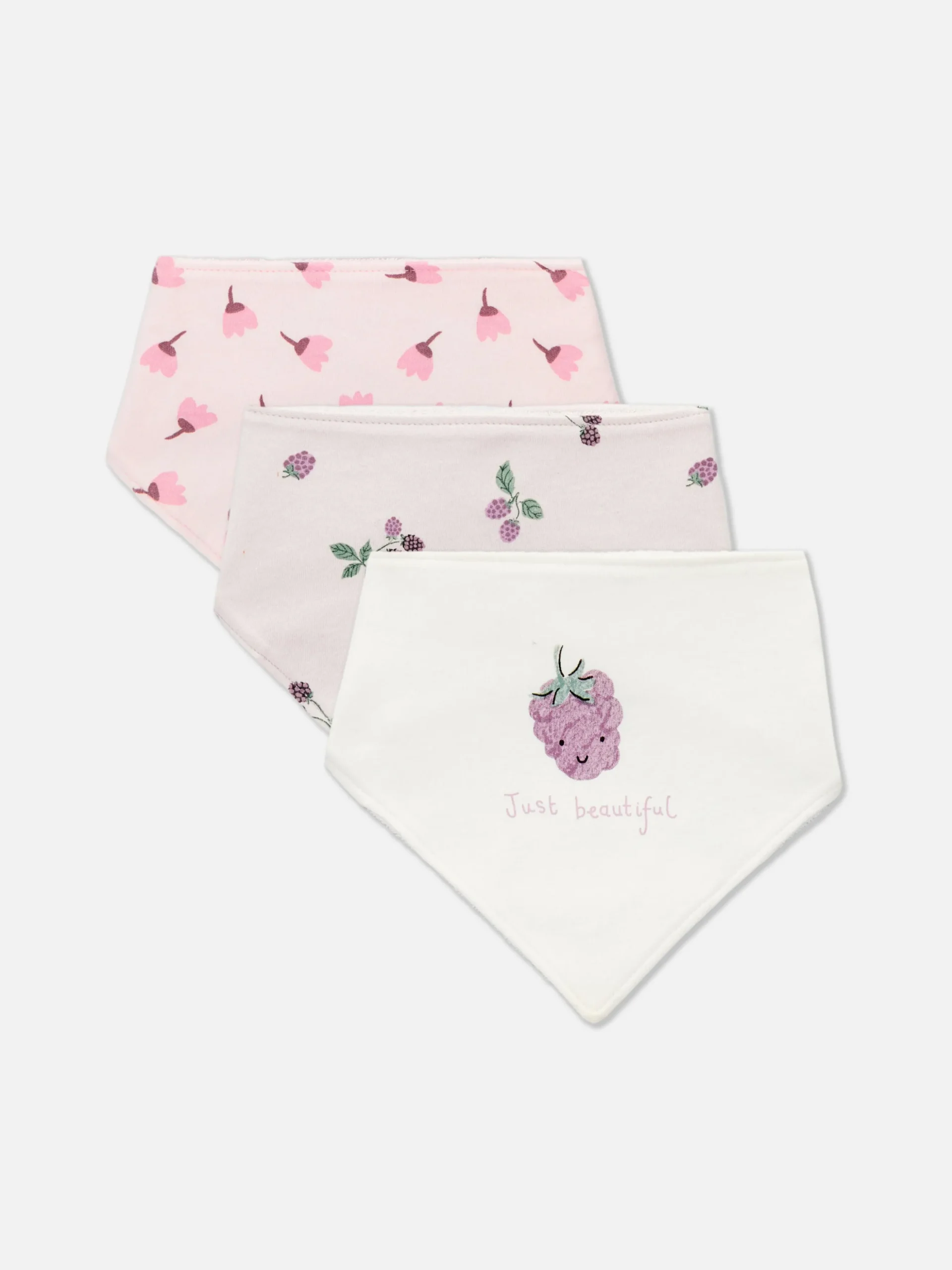 Bandana-slabbetjes Met Bessenprint, Set Van 3