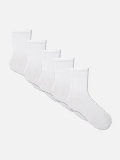 Basic Halfhoge Sokken, 5 Paar