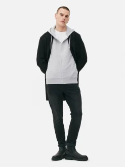 Basic Hoodie Met Lange Rits