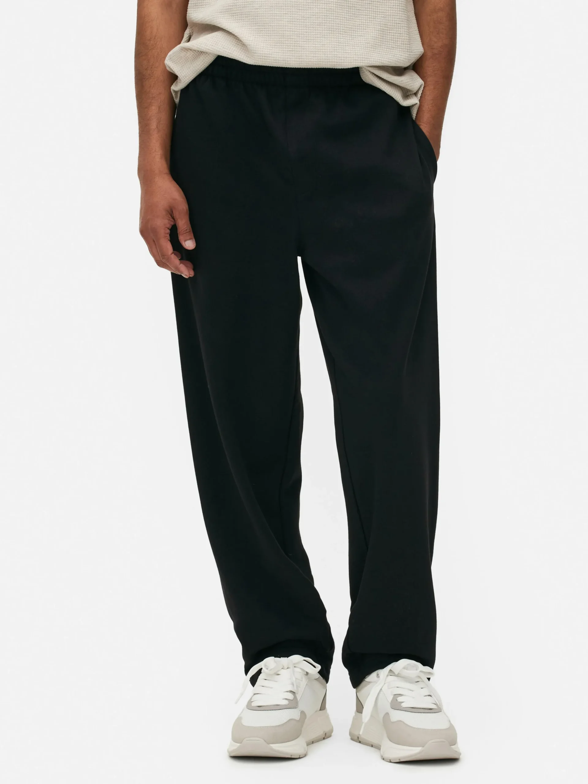 Basic Joggingbroek Met Rechte Pijpen