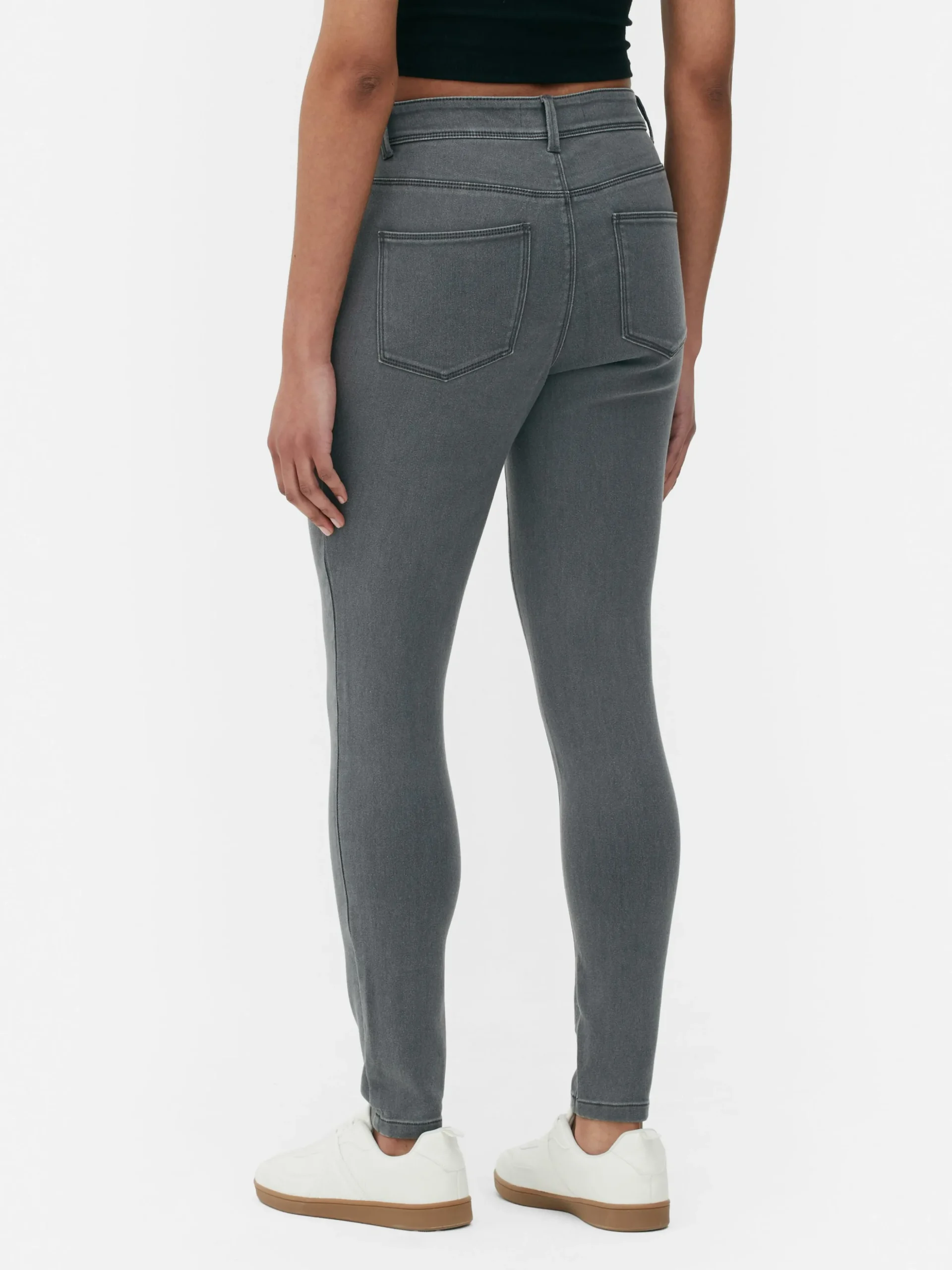 Basic Skinny Jeans Met Halfhoge Taille