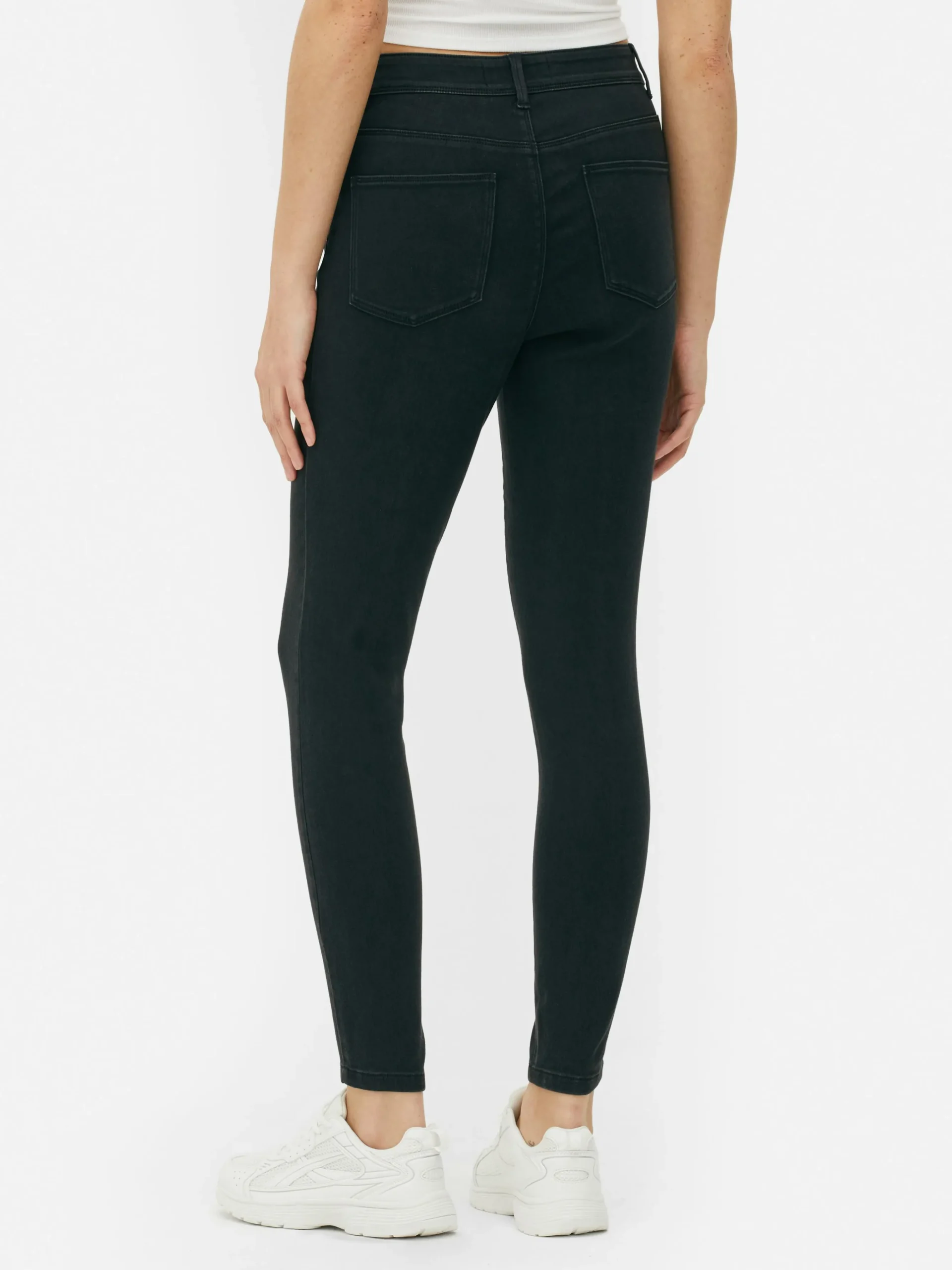Basic Skinny Jeans Met Halfhoge Taille