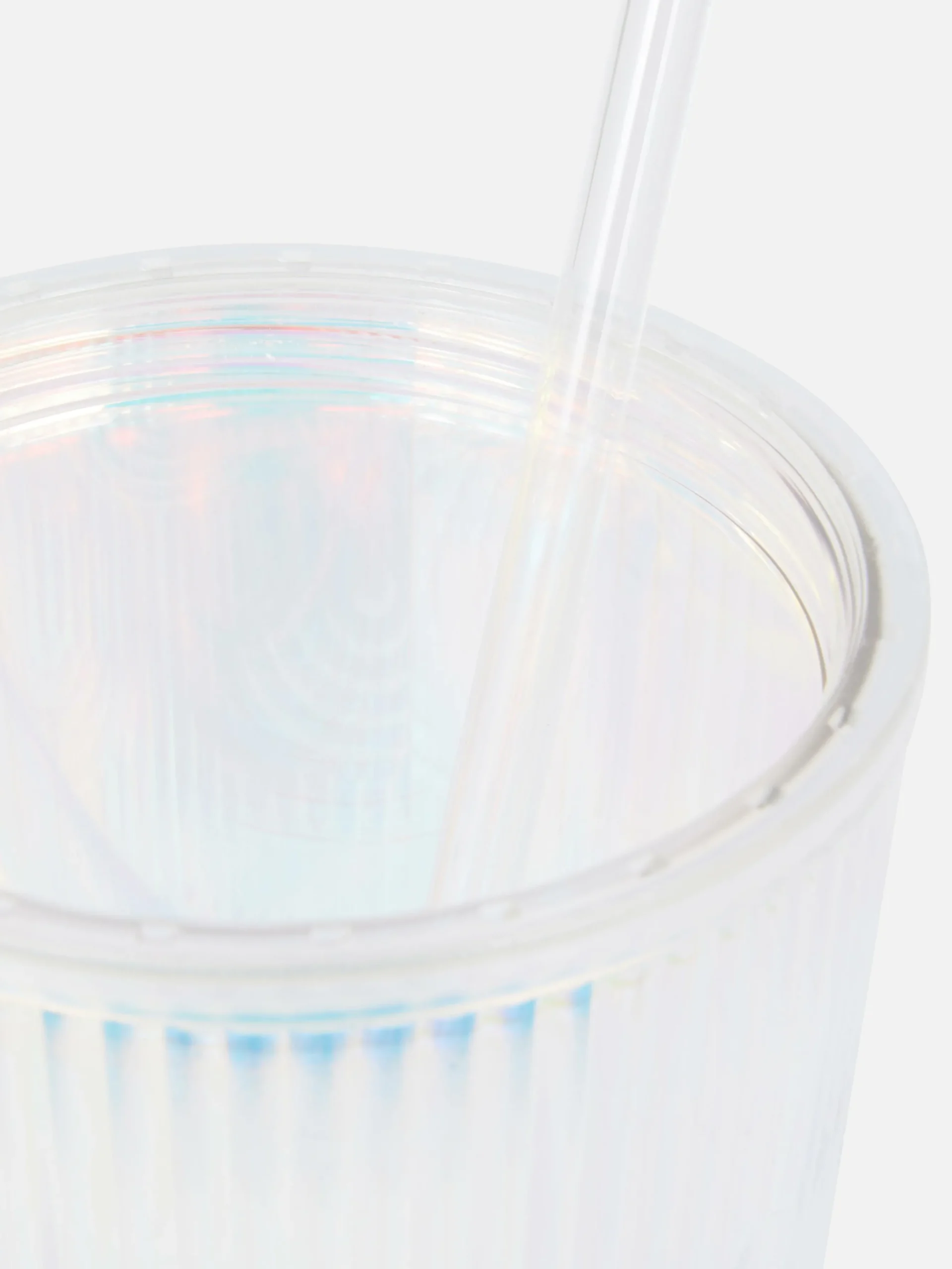 Beker Met Reliëfprint En Rietje