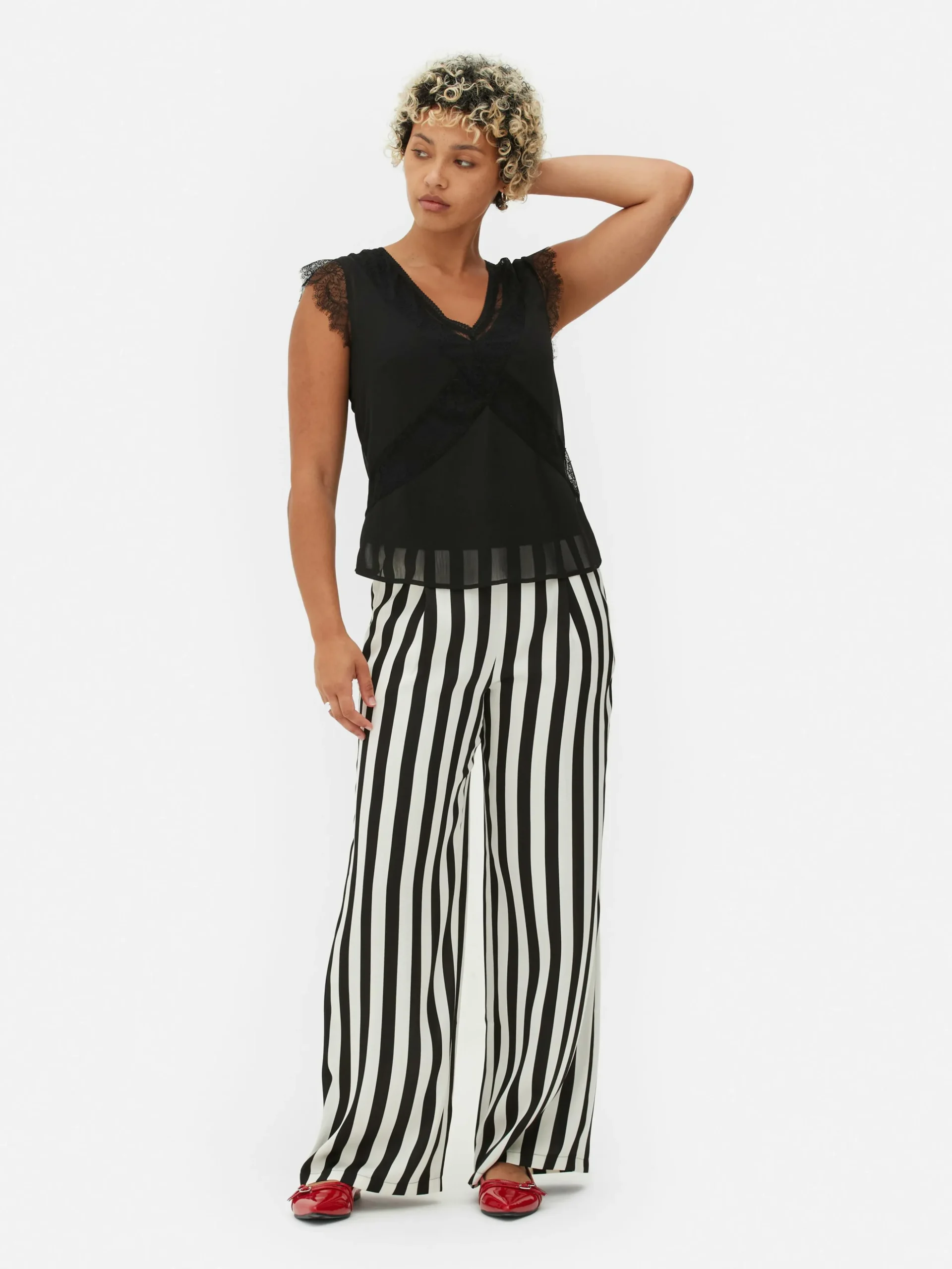 Blouse Met Kanten Rand Beetlejuice X Colleen Atwood