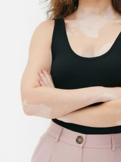 Body Van Ribstof Met U-hals