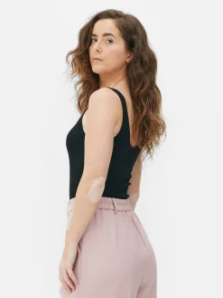Body Van Ribstof Met U-hals