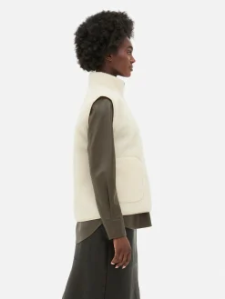 Bodywarmer Van Borgstof Met Rits