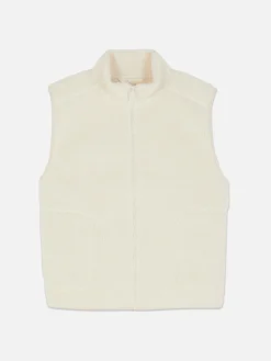 Bodywarmer Van Borgstof Met Rits