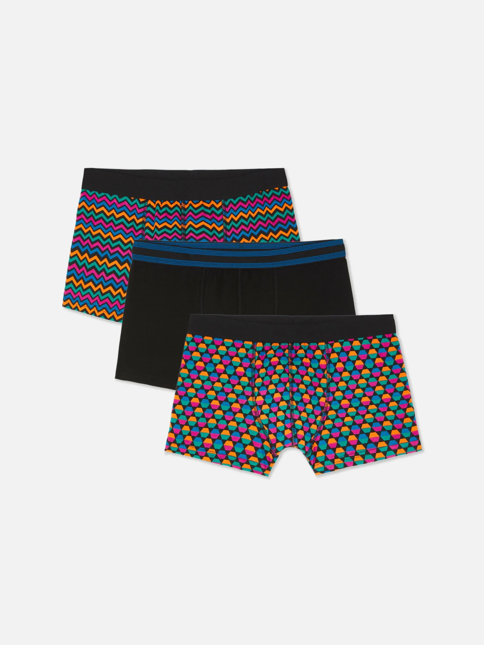 Boxershorts Met Geometrische Print, Set Van 3