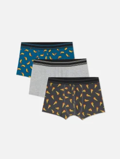 Boxershorts Met Voedselpatroon, Set Van 3