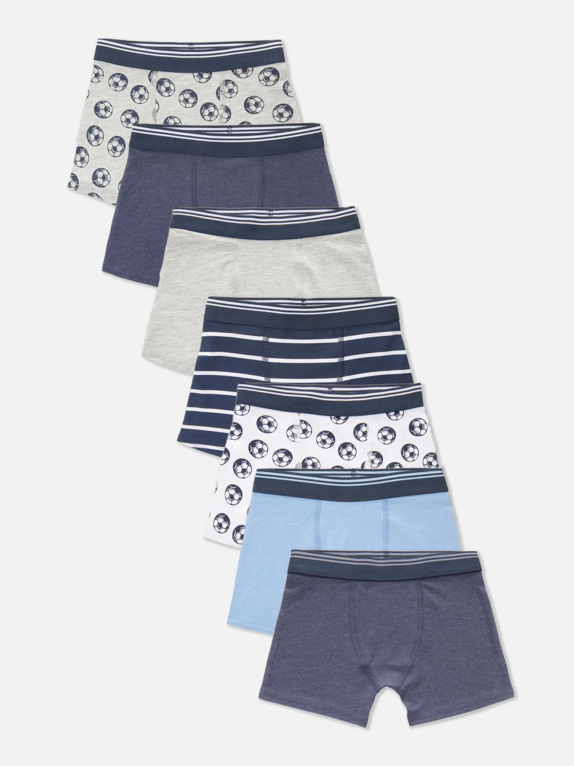 Boxershorts Met Voetbalprint, Set Van 7