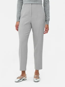 Broek Met Hoge Taille En Ingestikte Plooitjes