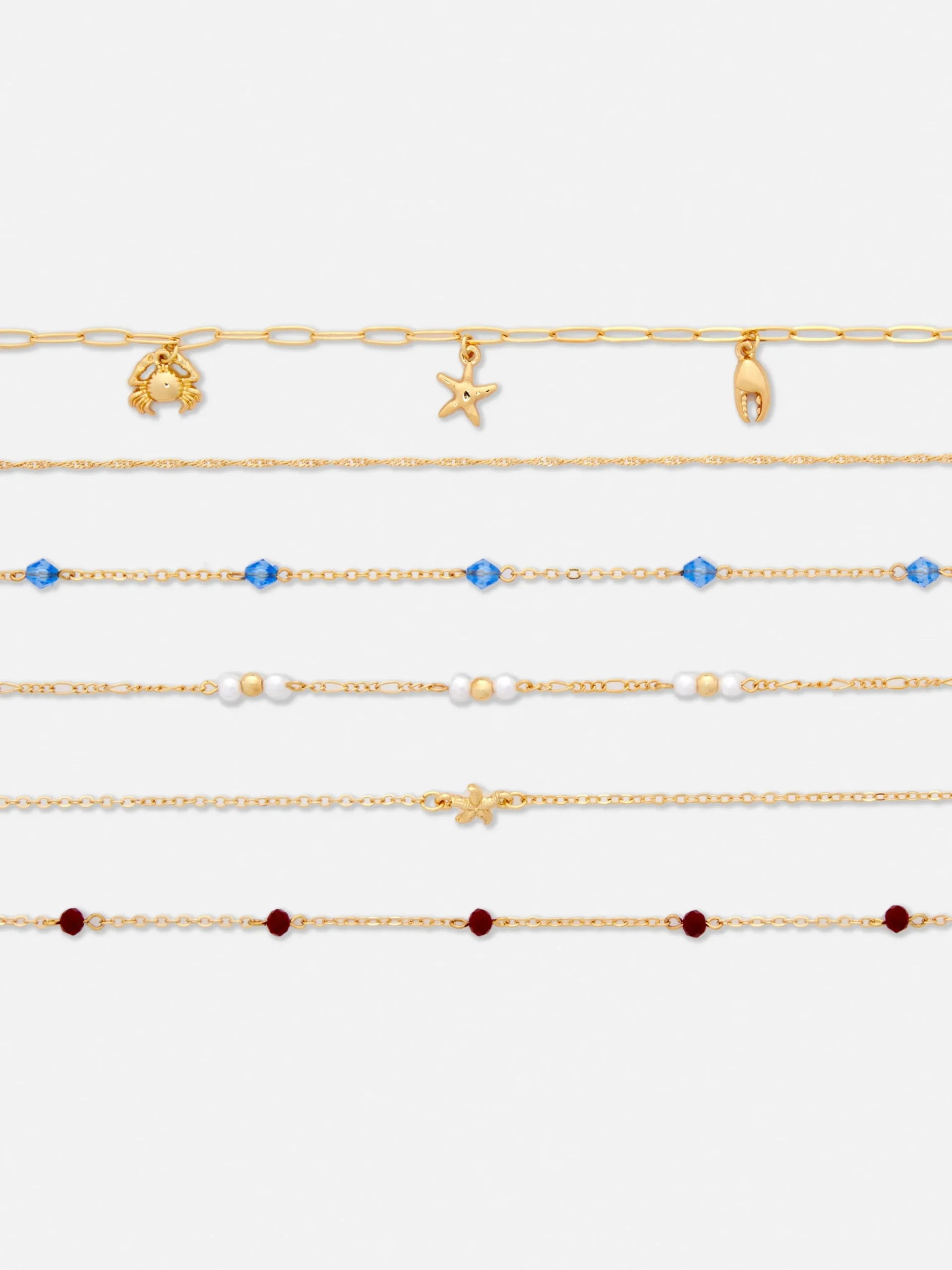 Chokerkettingen Met Strandthema, Set Van 6