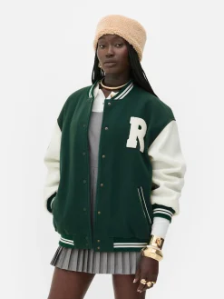 Collegejack Met Bouclé Letter Rita Ora