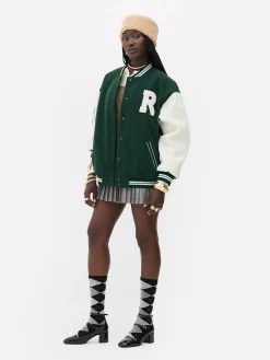 Collegejack Met Bouclé Letter Rita Ora