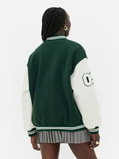 Collegejack Met Bouclé Letter Rita Ora