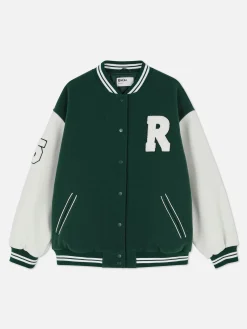 Collegejack Met Bouclé Letter Rita Ora