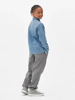 Denim Overhemd Met Lange Mouwen