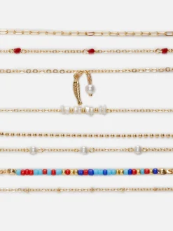 Diverse Armbanden Met Imitatieparels, Set Van 8