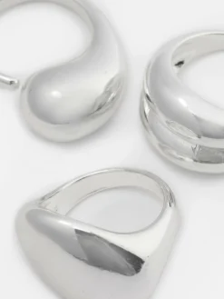 Diverse Koepelvormige Ringen The Edit, Set Van 3