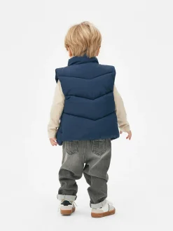 Doorgestikte Bodywarmer Met Rits