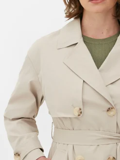Double-breasted Regenjas Met Riem