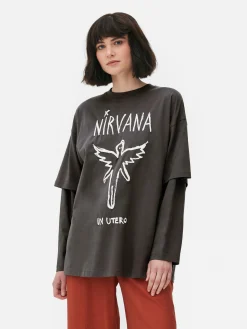 Dubbellaags T-shirt Nirvana