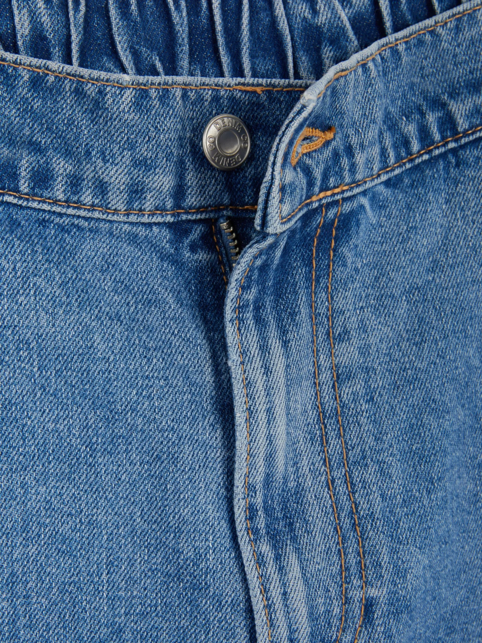 Elastische Jeans Met Wijde Pijpen