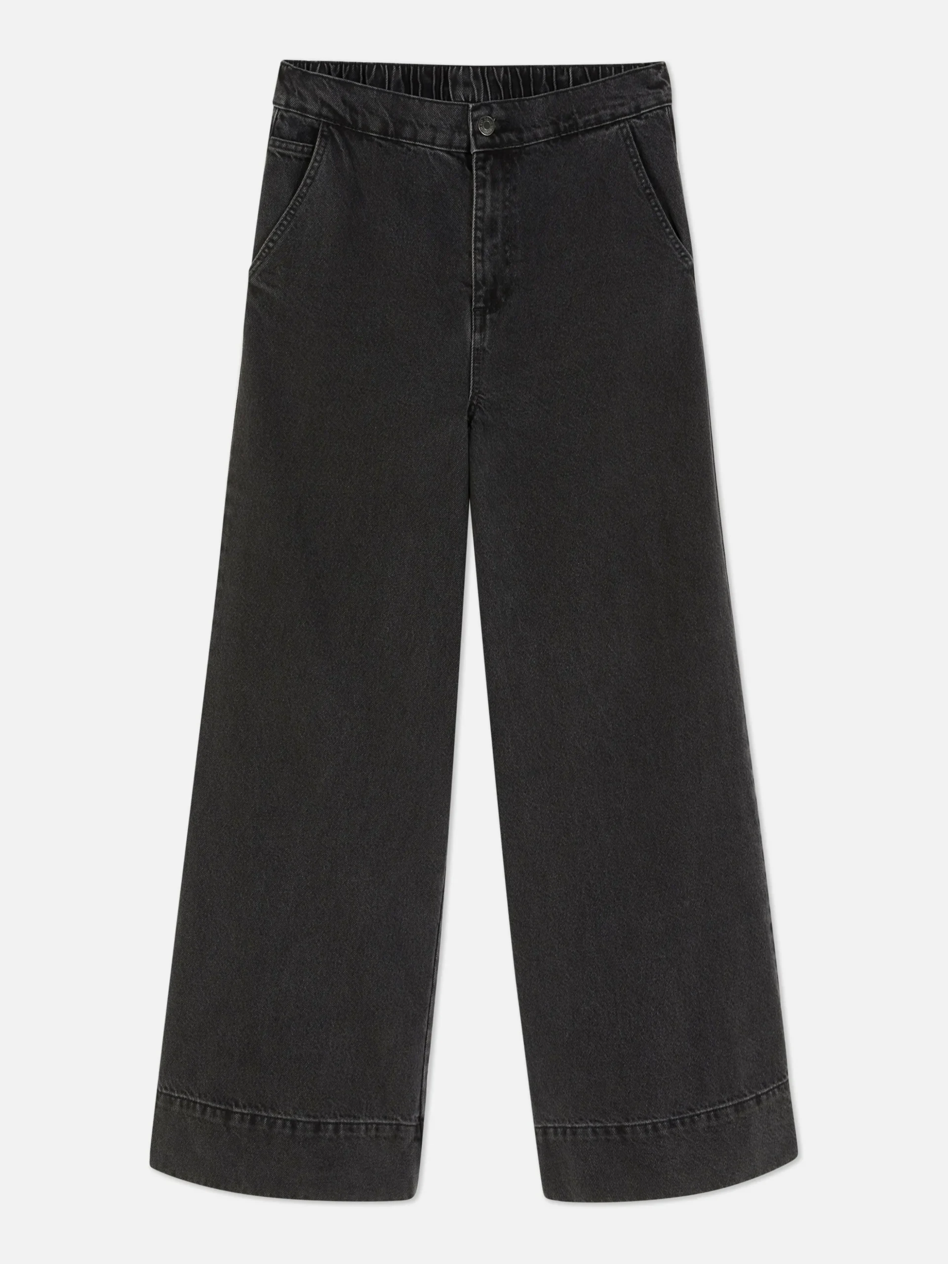Elastische Jeans Met Wijde Pijpen