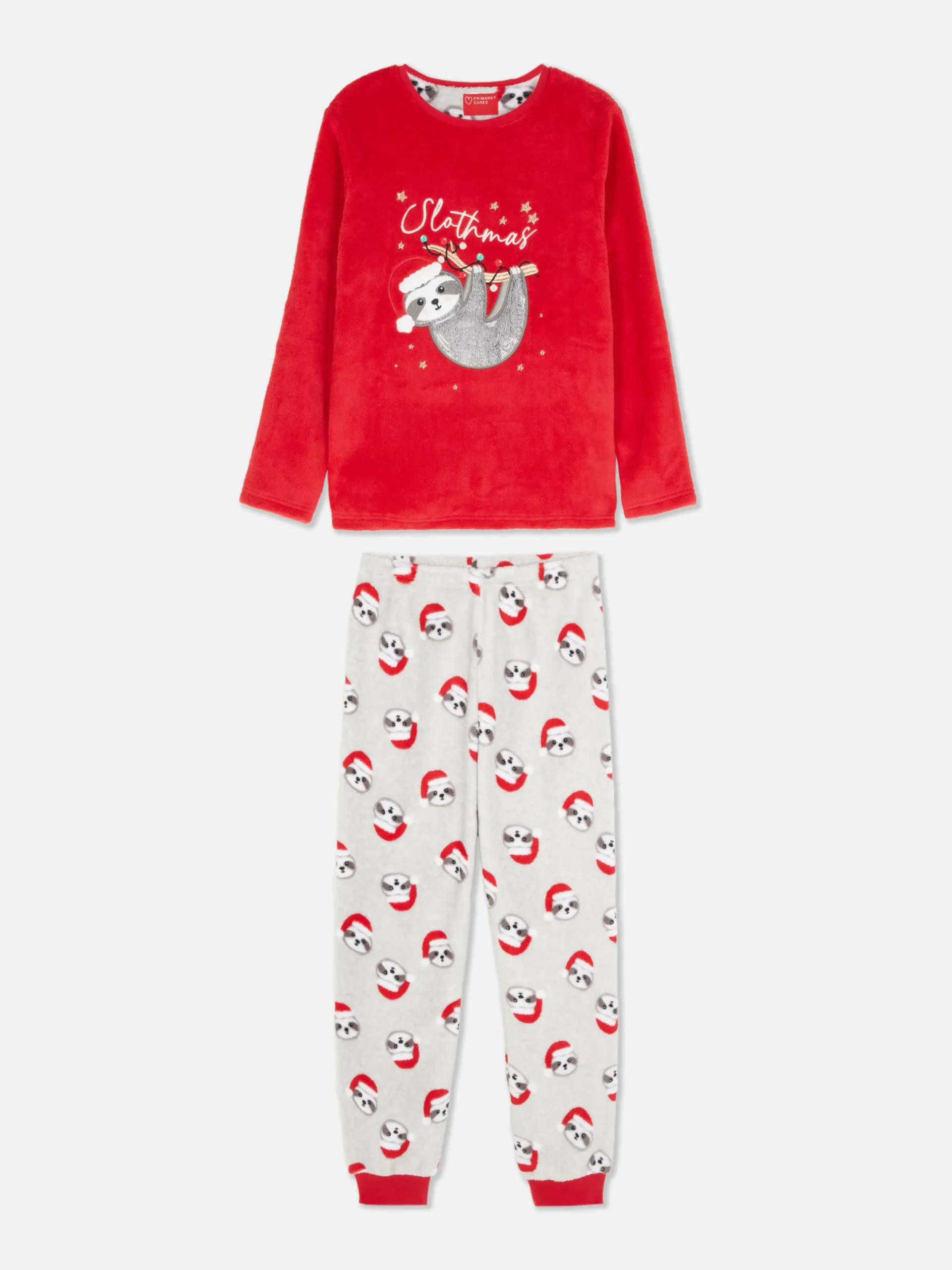 Fleece Kerstpyjama Met Luiaardprint