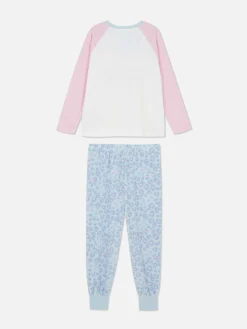 Fleece Pyjama Met Kattenappliqué