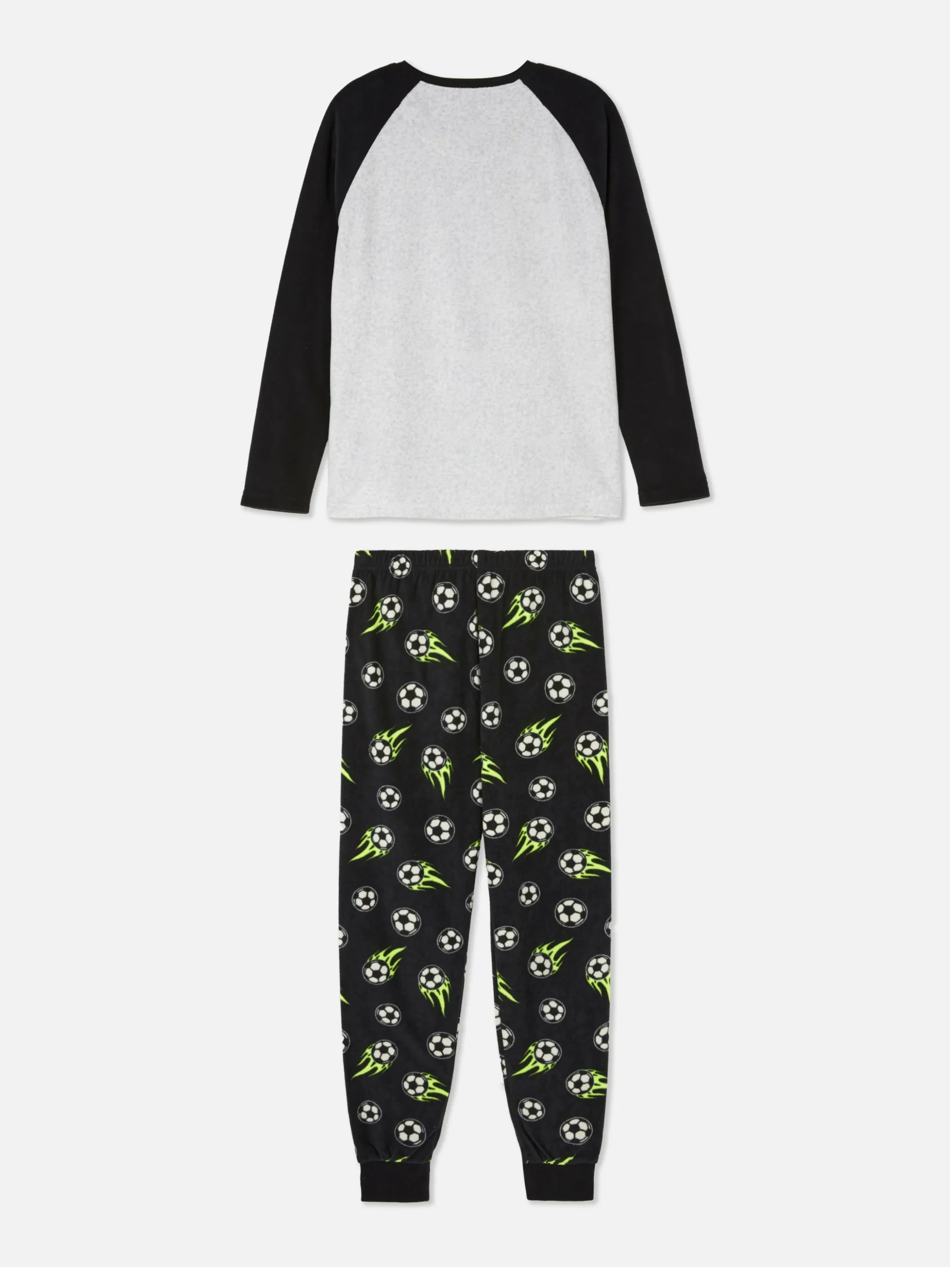 Fleece Pyjama Met Voetbalprint