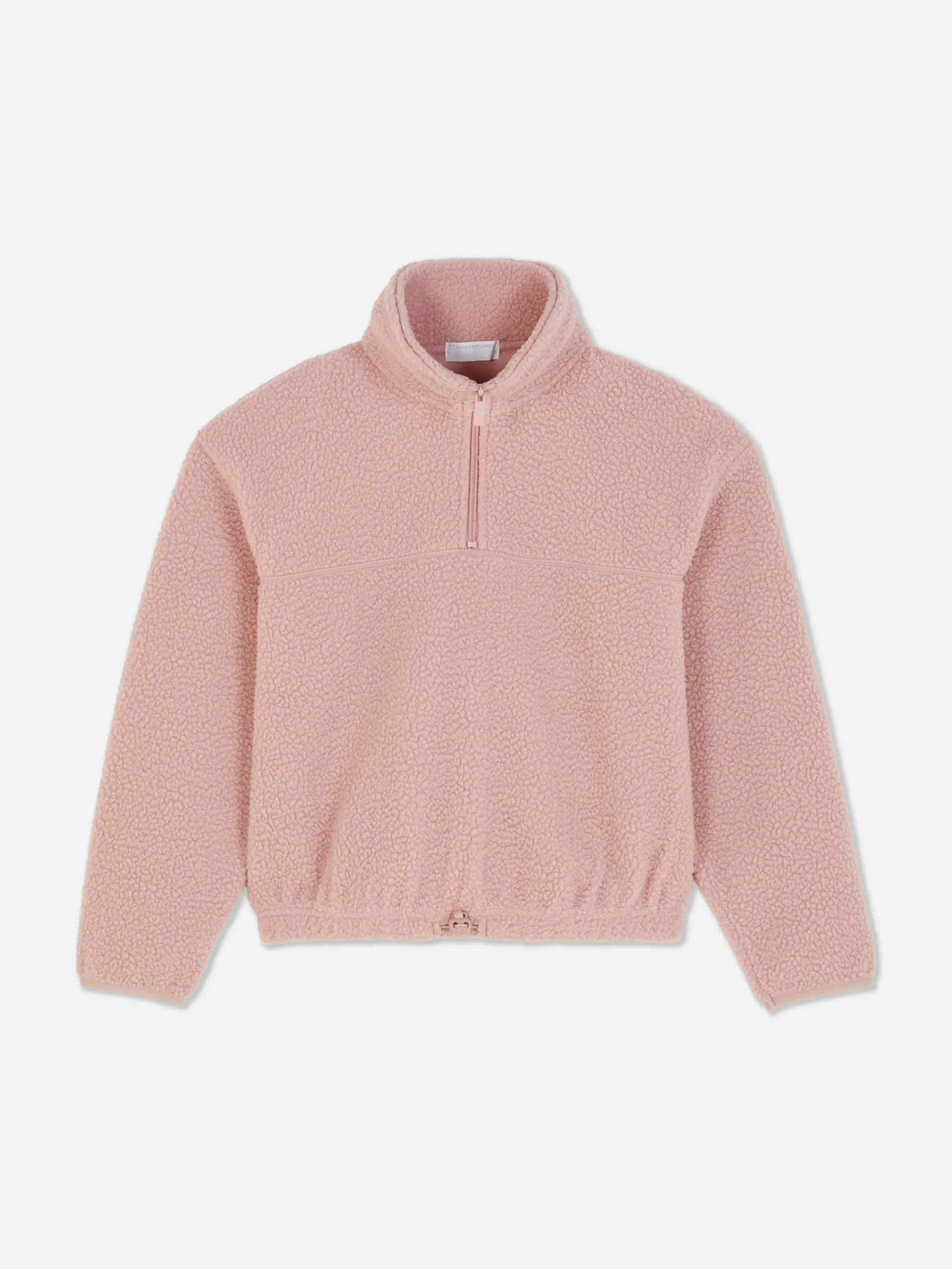 Fleece Sweatshirt Met Halve Rits