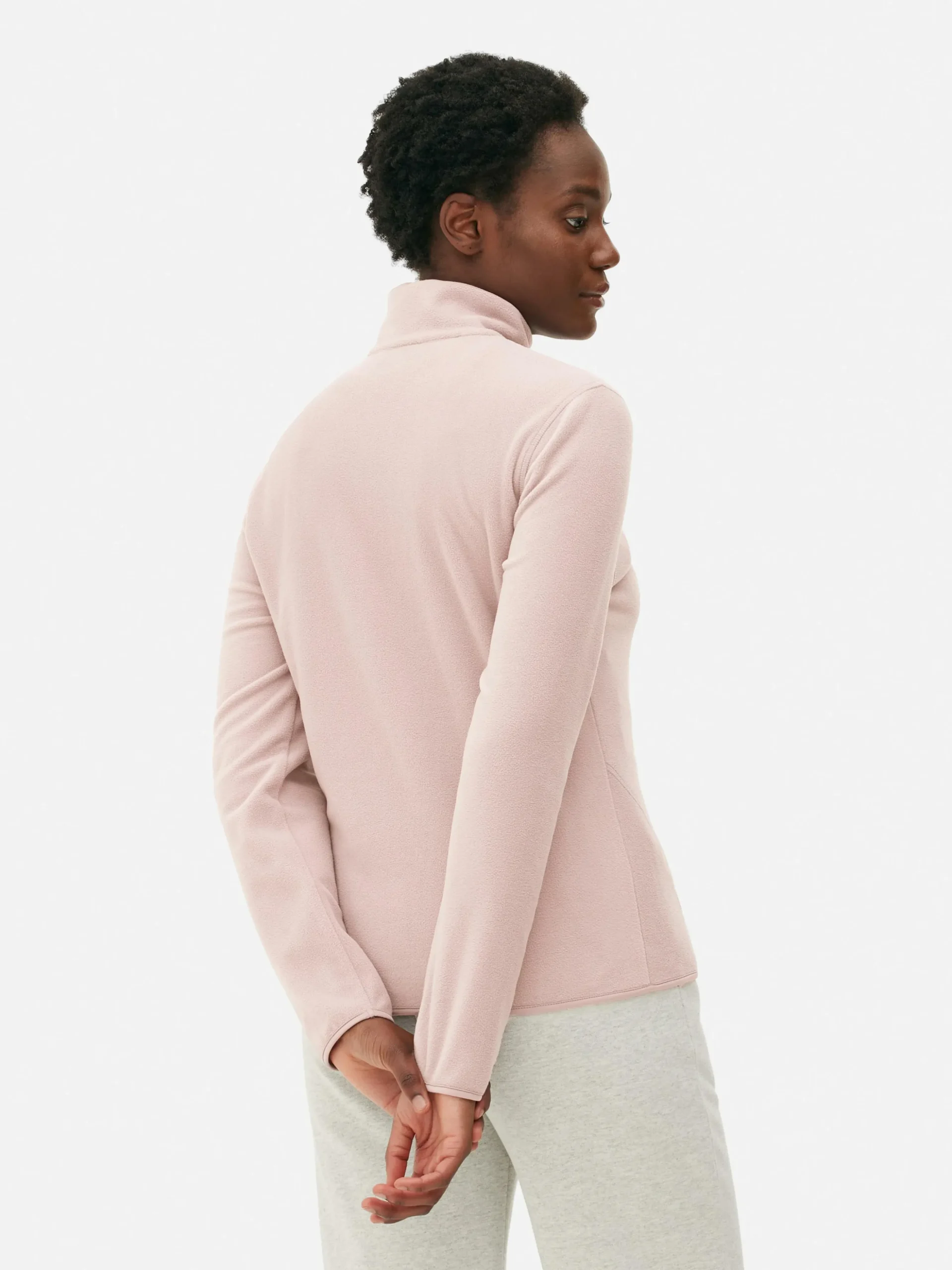Fleece Trui Met Halve Rits