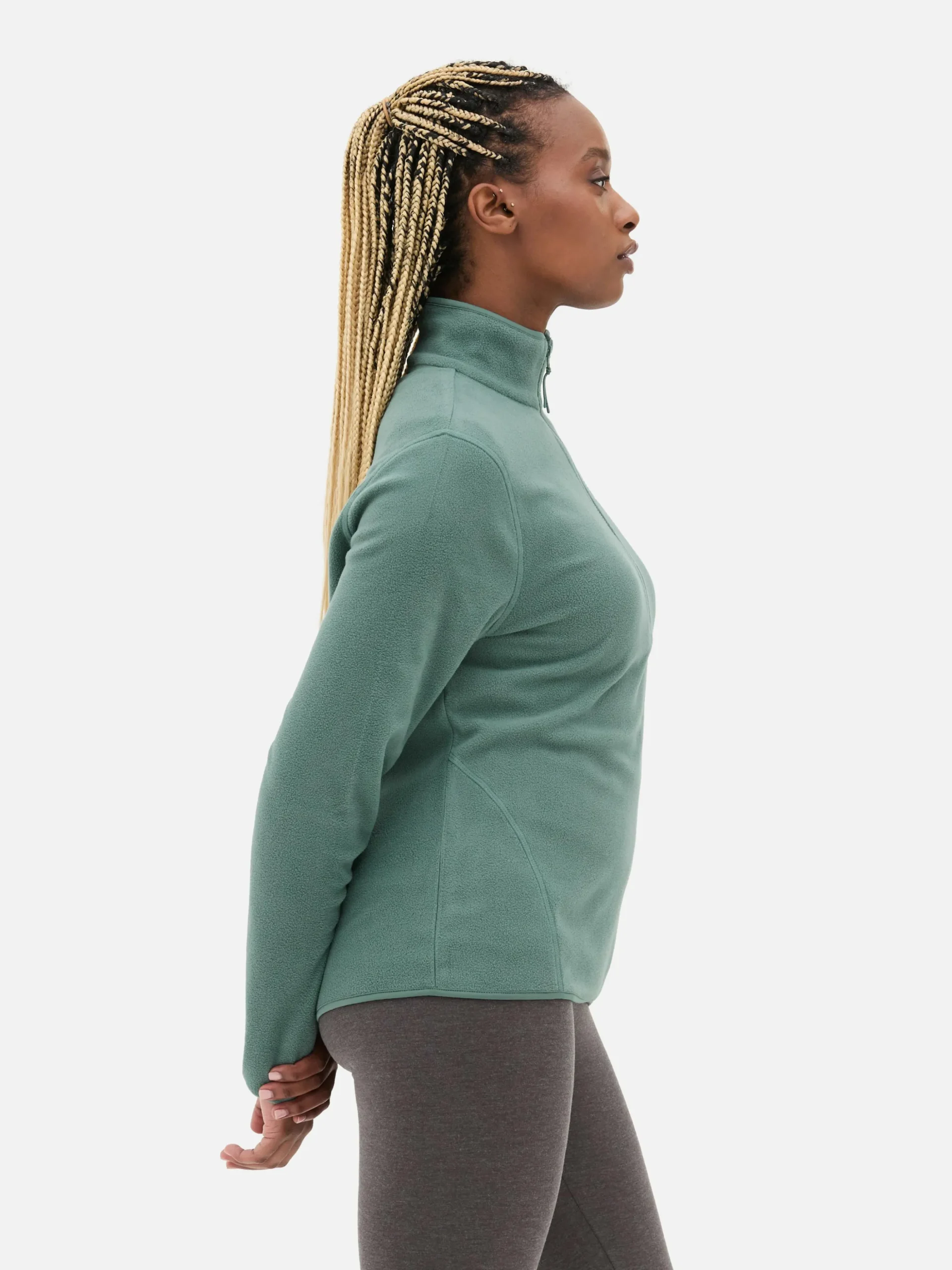 Fleece Trui Met Halve Rits