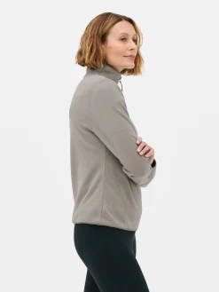 Fleece Trui Met Halve Rits