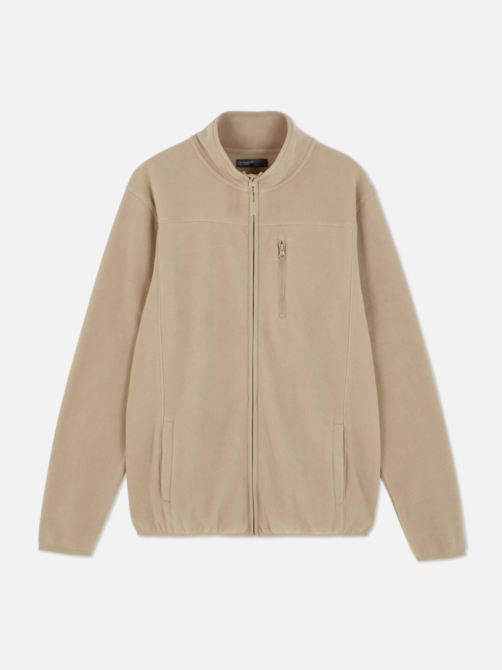 Fleece Trui Met Rits En Opstaande Kraag