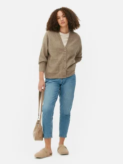 Gebreid Boyfriend-vest Met V-hals