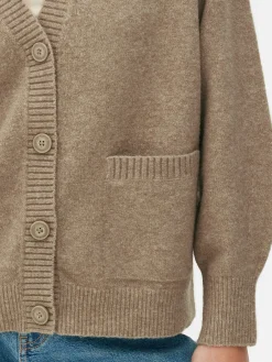 Gebreid Boyfriend-vest Met V-hals