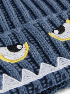 Gebreide Beanie Met Borduursel