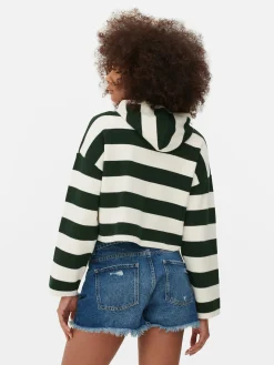 Gebreide Gestreepte Hoodie