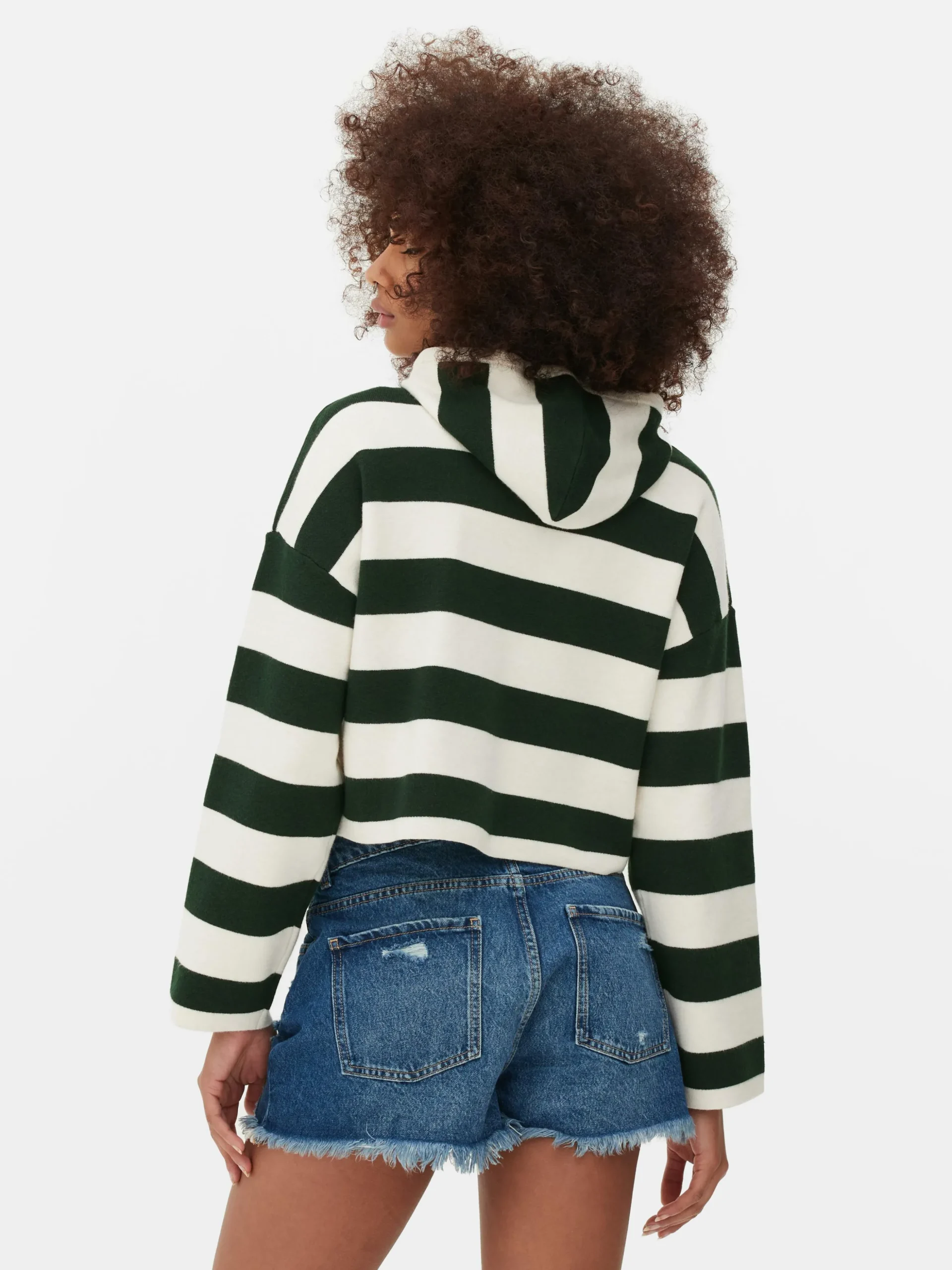 Gebreide Gestreepte Hoodie