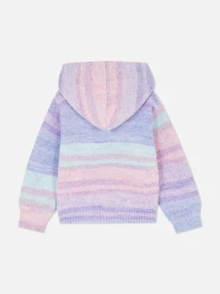 Gebreide Hoodie Met Regenboogkleuren