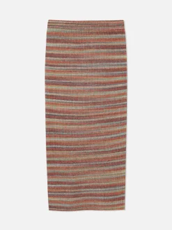 Gebreide Midirok Met Strepen Rita Ora
