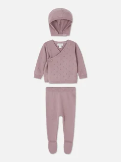 Gebreide Set Van Vest, Legging En Pet